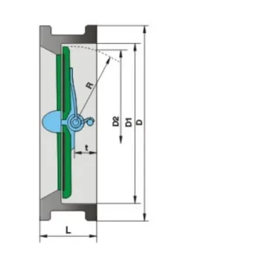 Structure and product views for Butterfly swing check valve Class150/300