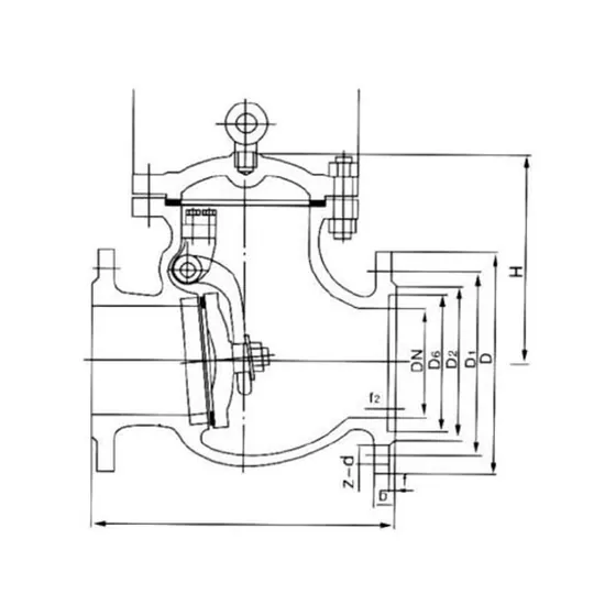 H44(H、Y、W、F、N)-PN16、25 H44 swing flange check valve