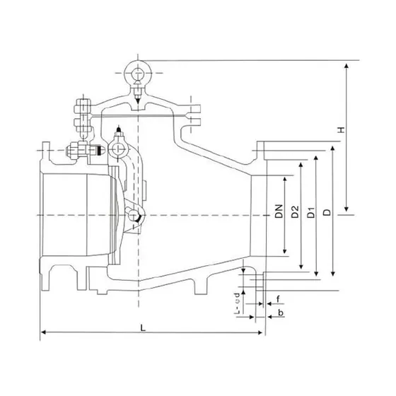 PH44H(Y、H)-PN PH44H slag discharge check valve