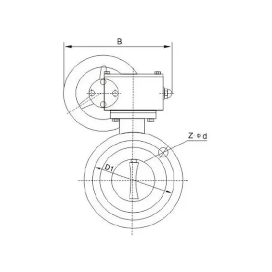 D41、D43、D941、D943、D641、D643(X、J、F)-PN D41, D43 handle, worm gear drive flange soft seal butterfly valve