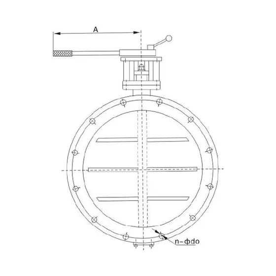 D43W-1 D43W handle type inclined plate dust and gas butterfly valve