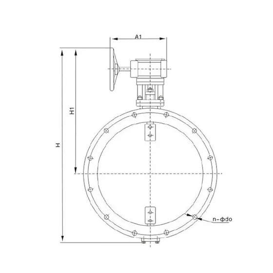 D341H-1.5、1.0、0.5 D341H worm gear straight plate dust and gas butterfly valve