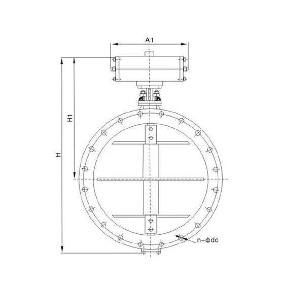 D641H-1.5、1.0、0.5 D641H-1.5, 1.0, 0.5 Pneumatic Straight Plate Dust and Gas Butterfly Valve
