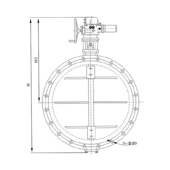 D941H-1.5 D941H Electric Straight Plate Dust and Gas Butterfly Valve
