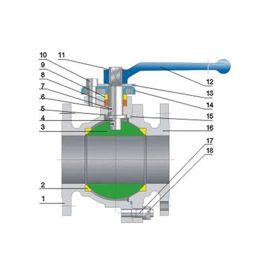CNZG-2511 Two piece floating ball valve Class150/300