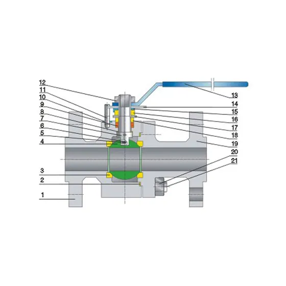 CNZG-2512 Two piece floating ball valve Class600/900