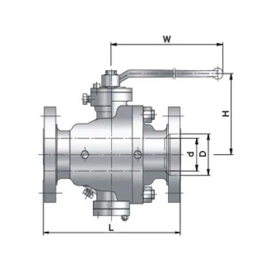 CNZG-2514 Two piece Trunnion-mounted Ball Valve Class150/300