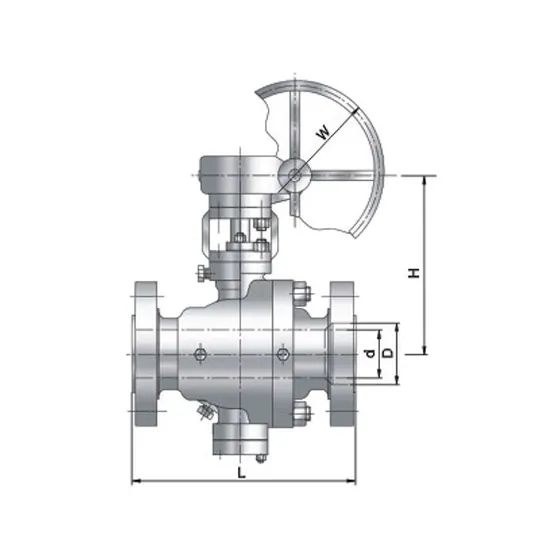CNZG-2515 Two piece Trunnion-mounted Ball Valve Class600/900