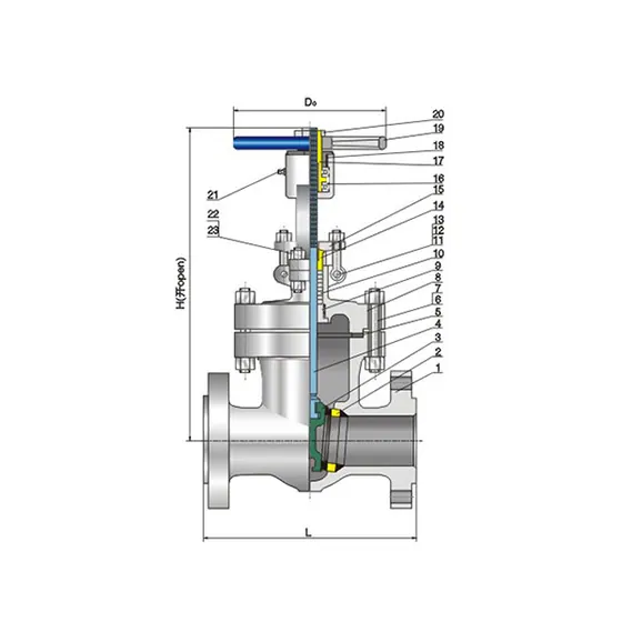 CNZG-2526 Bolted valve cover, exposed stem, elastic gate Class600