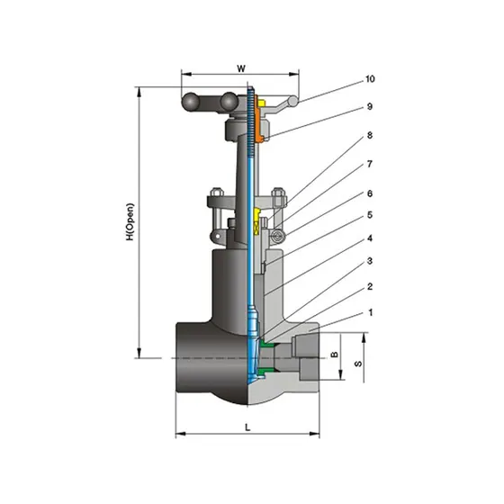 CNZG-2531 Forged steel gate valve Class900/1500/2500