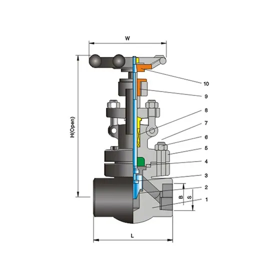 CNZG-2548 Forged steel globe valve Class800