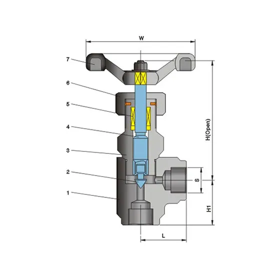 CNZG-2552 angle globe valve