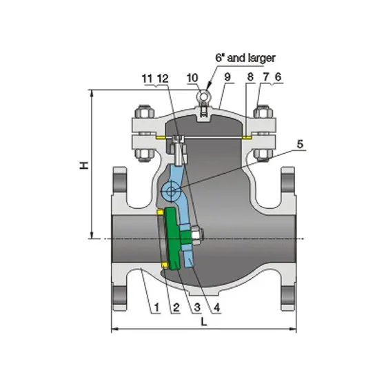CNZG-2553 Bolted Bonnet Swivel Check Valve CLass150