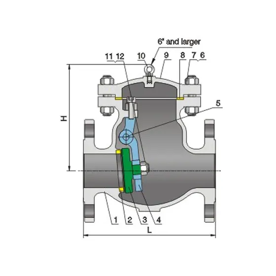 CNZG-2554 Bolted Bonnet Swivel Check Valve CLass300