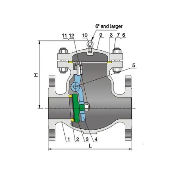 CNZG-2555 Bolted Bonnet Swivel Check Valve CLass600