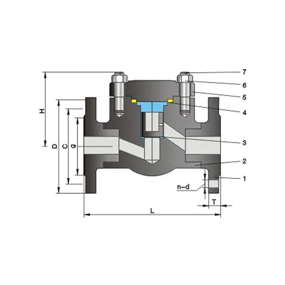 CNZG-2561 Forged steel lifting flange check valve Class150/300/600