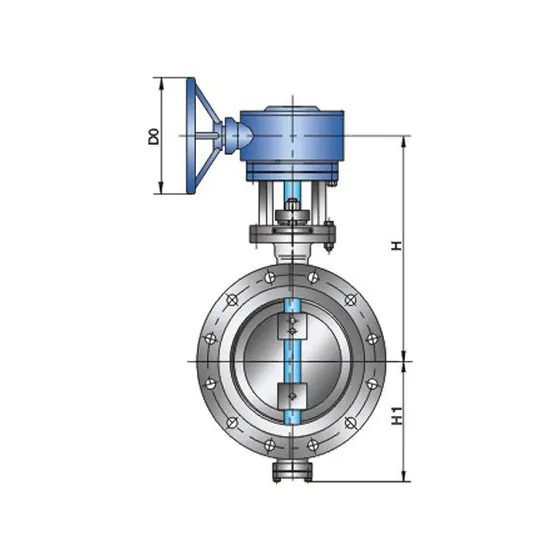 CNZG-2566 Double eccentric, soft sealed, wafer type or flange connected butterfly valve Class150