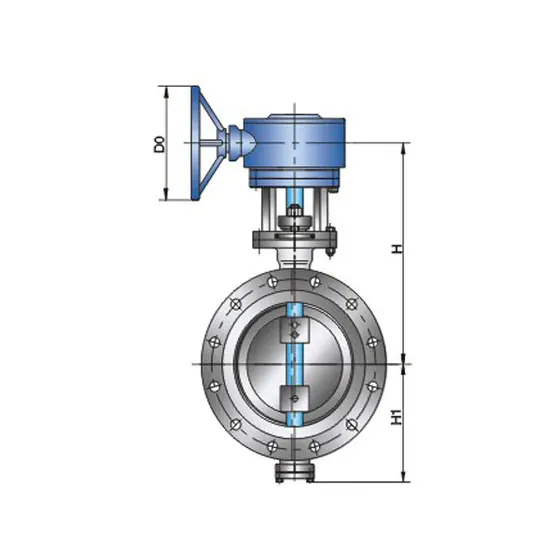 CNZG-2568 Triple eccentric metal hard seal wafer or flange connection butterfly valve Class300