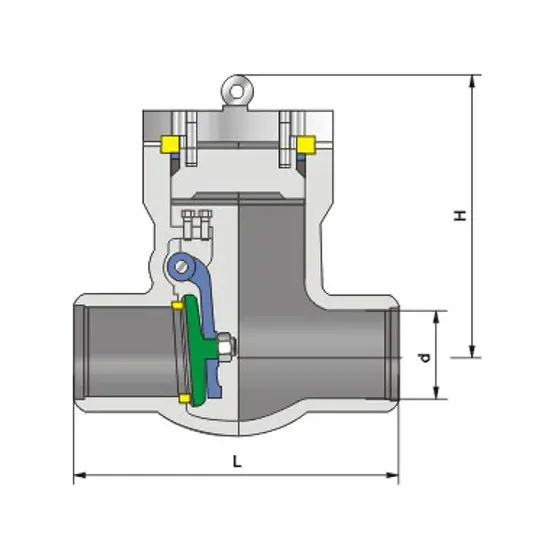 CNZG-2577 High temperature and high pressure power plant swing check valve Class1500~3000