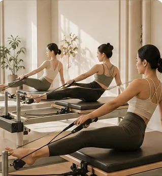 Piccolo gruppo su reformer Pilates