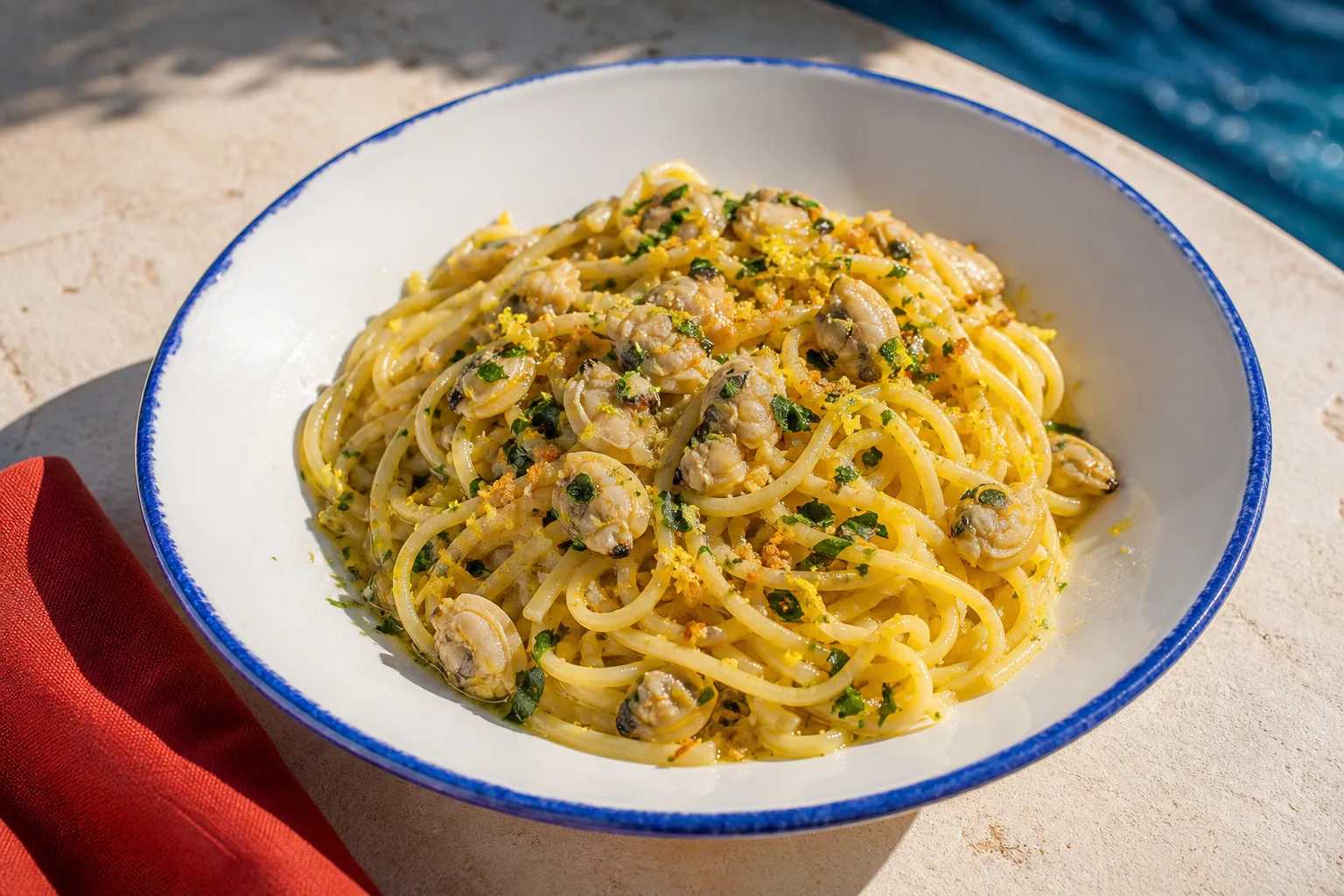 Tagliolini al limone con vongole